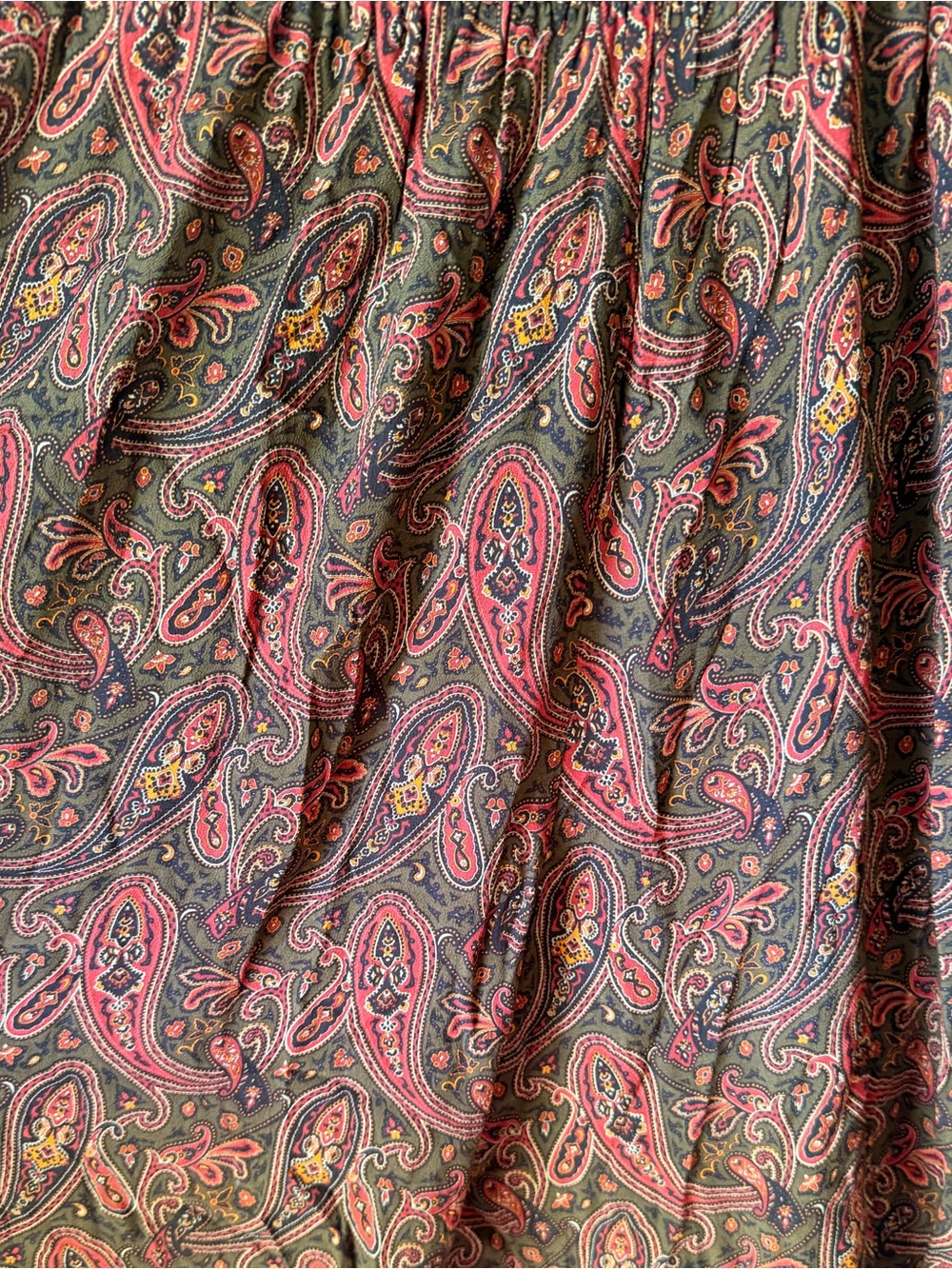 Zara Brown Paisley Wide-Leg Trousers - Picture 9 of 10